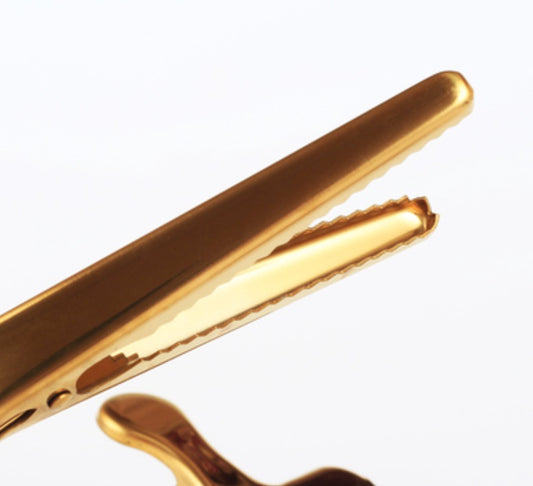Metallic golden packaging sealing Clip, gold colour, Medium