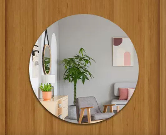 Round break-resistant lightweight adhesive mirror 40cm