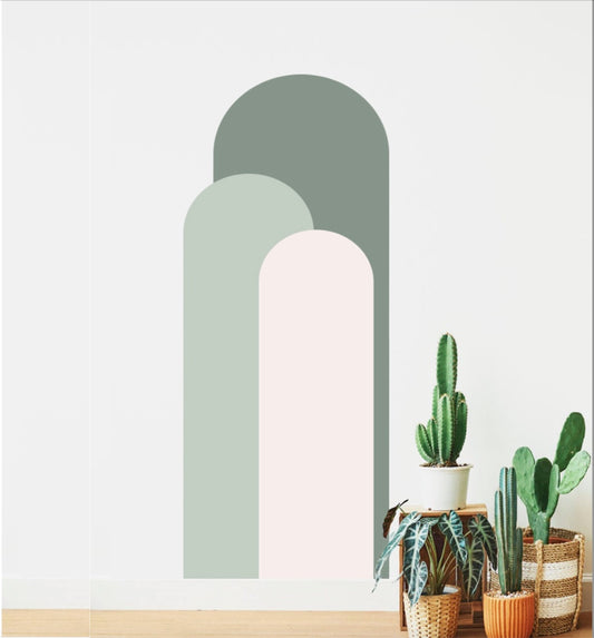 Light green Peel and stick Arches, wall sticker, 140 cm