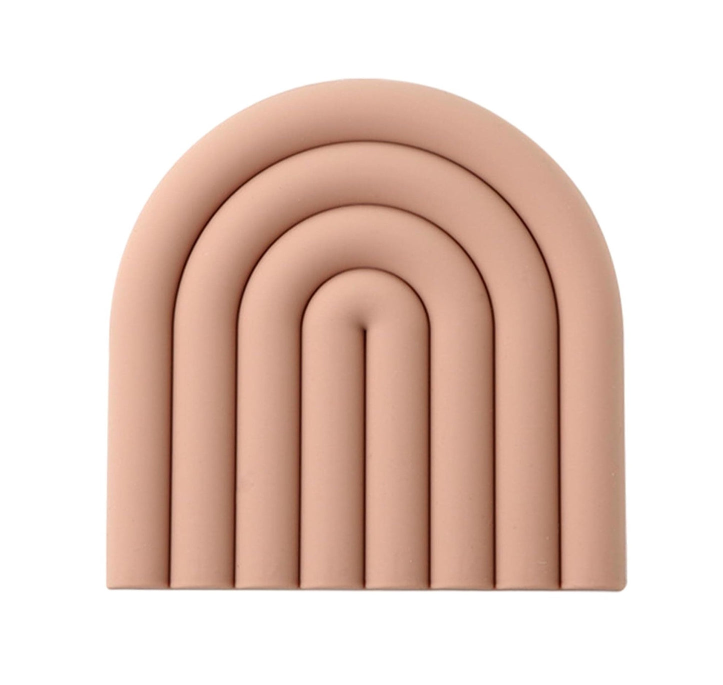 Silicone Rainbow shape Heat-resistant Mat, powder pink, 15cm